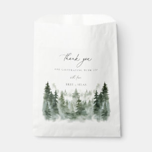 Wild Forest Pines Wedding Thank You Favour Bags