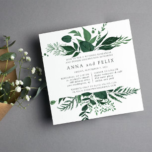 Wild Forest Rehearsal Dinner Invitation Square