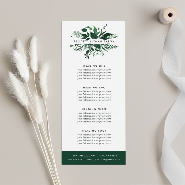 Wild Forest | Services or Price List Rack Card (Creator Uploaded)