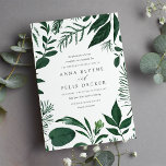 Wild Forest Wedding Invitation<br><div class="desc">Our Wild Forest wedding invitation surrounds your wedding day details with wintry watercolor foliage in rich shades of hunter green. A modern yet organic choice for winter or spring weddings featuring intricately painted botanical elements.</div>