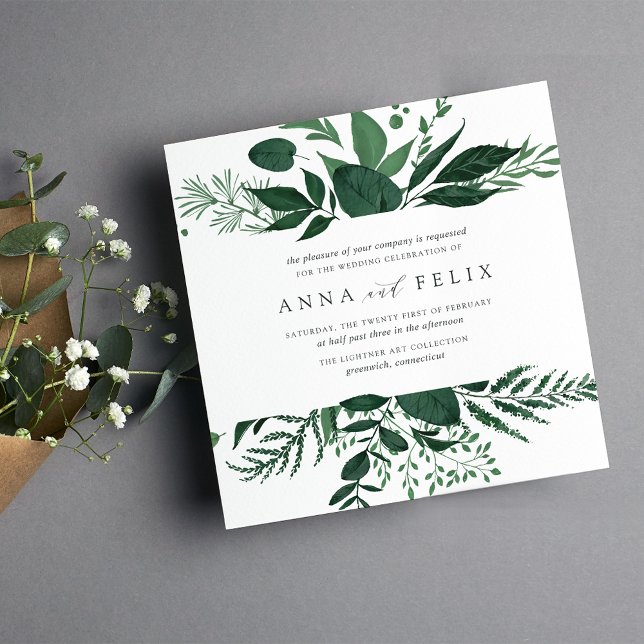 Wild Forest Wedding Invitation | Square (Creator Uploaded)