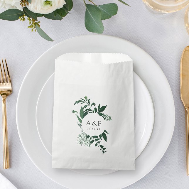 Wild Forest Wedding Monogram Favour Bags (Creator Uploaded)