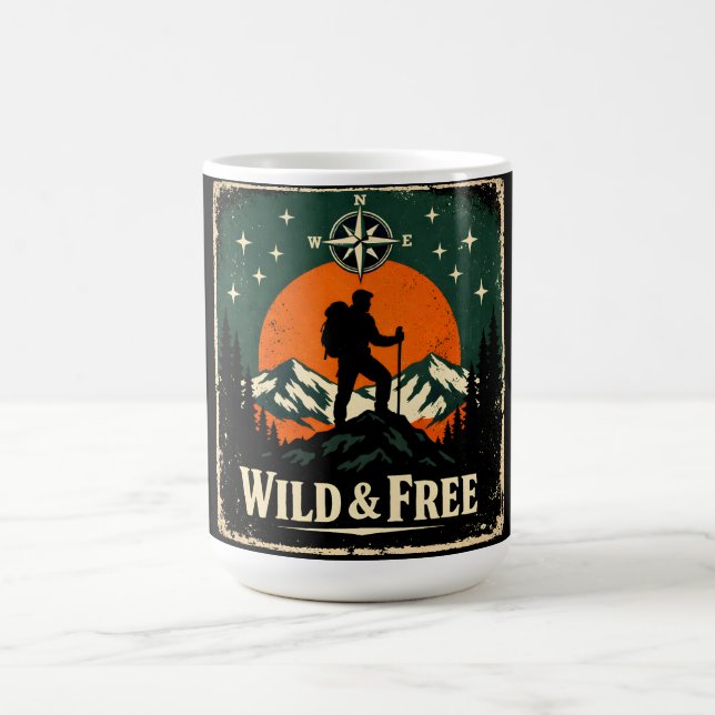 Wild & Free – Outdoor Freedom Nature Spirit Coffee Mug (Center)