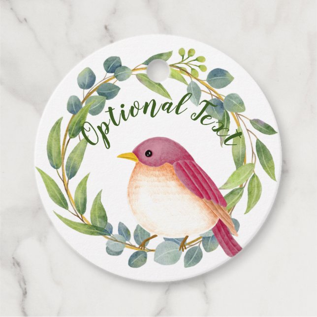 Wild & Free Song Bird  Favour Tags (Front)