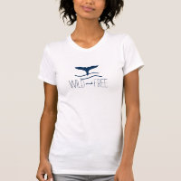 Wild & Free Whale Tail Navy Blue Beach Ocean
