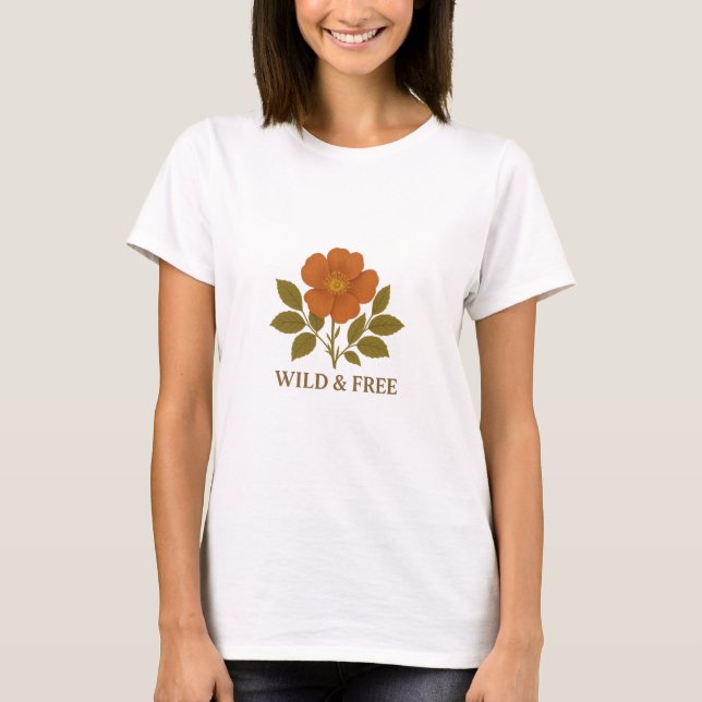 Wild & Free Wildrose Floral T-Shirt for Women (Front)