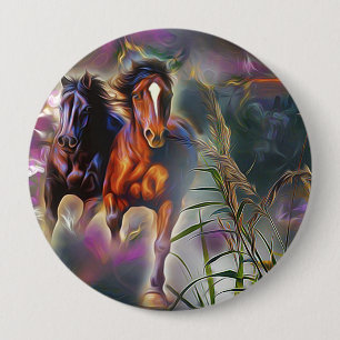 Wild gallop 10 cm round badge