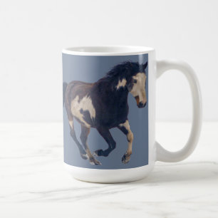 Wild Galloping Pinto American Paint Horse Coffee Mug