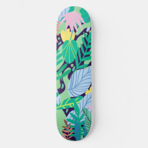 Wild Garden   Eclectic Contemporary Boho Jungle  Skateboard