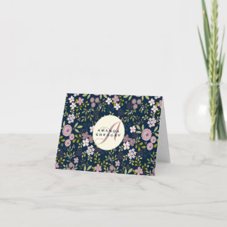 Wild Garden Floral Personalised Notecard