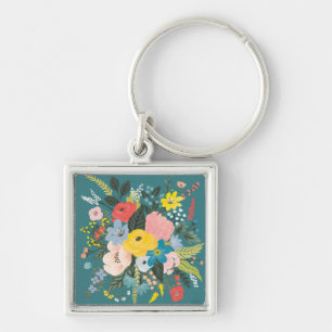 Wild Garden Flowers Key Ring