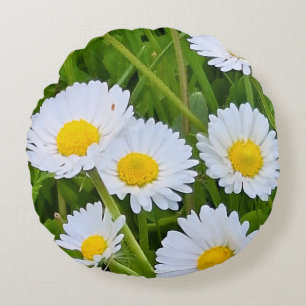 Wild Garden Flowers Romania – Nature Photography Round Cushion