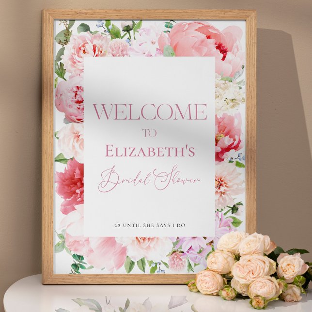Wild Garden Frame Bridal Shower Welcome Sign (Creator Uploaded)