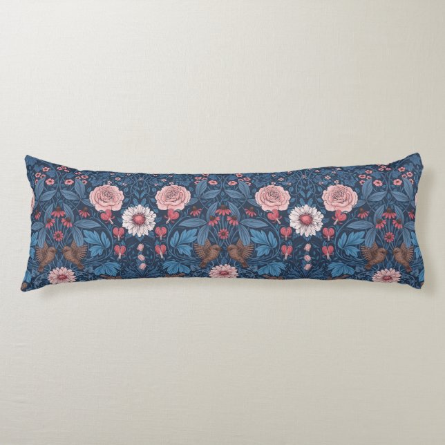 Wild garden in blue body cushion (Front)