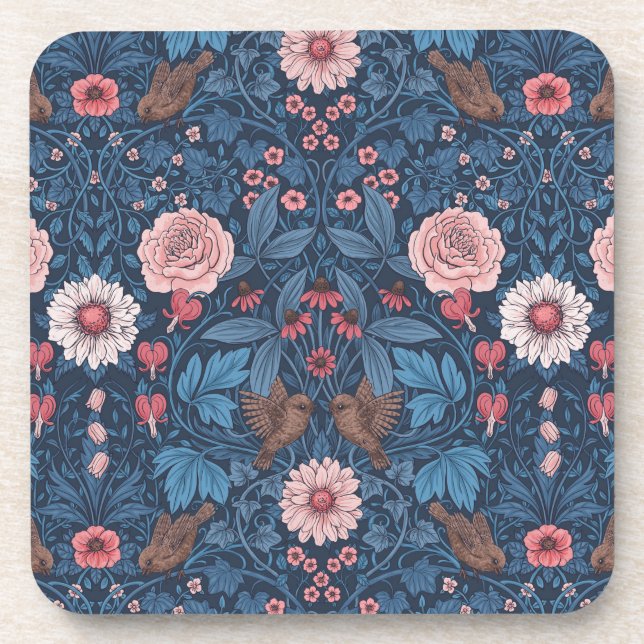 Wild garden in blue coaster (Front)