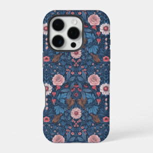 Wild garden in blue iPhone 16 pro case