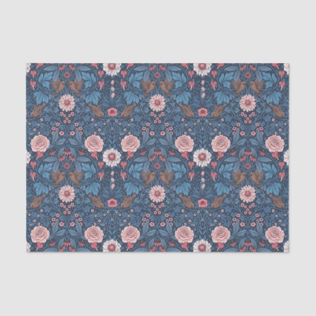 Wild garden in blue tissue paper (Front)