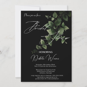 Wild Garden Leaves Bridal Shower Invitation
