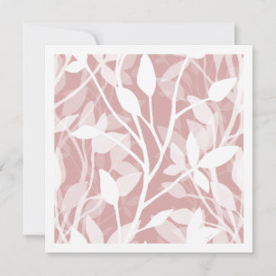 Wild Garden Mist Elegant Botanical Foliage pink Card