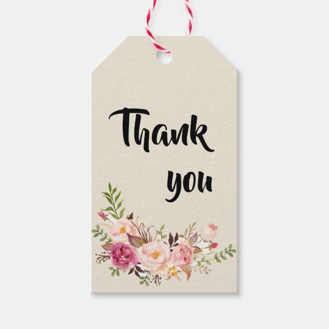 Wild Garden Wedding Gift Tag (Front)