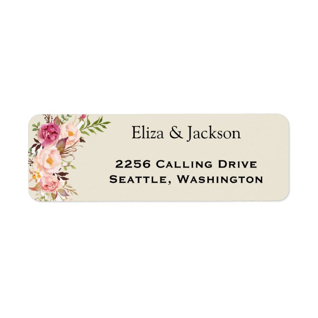 Wild Garden Wedding Return Address Label (Front)