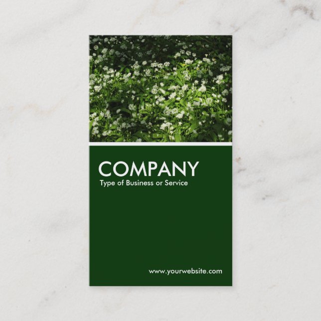 Wild Garlic - Dark Green Business Card (Front)