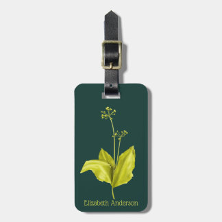 Wild Garlic Green Plant Nature Lover Botanist Luggage Tag