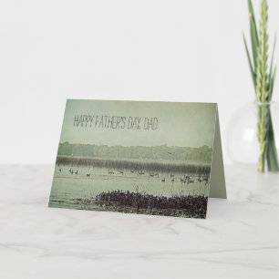 Wild Geese on Northern Lake Fathers Day Card
