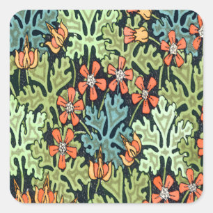 Wild Geranium Square Sticker