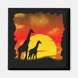 Wild Giraffe Magnet