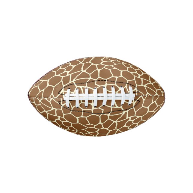 Wild Giraffe Pattern Animal Print American Football (Front)