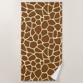 Wild Giraffe Pattern Animal Print Beach Towel