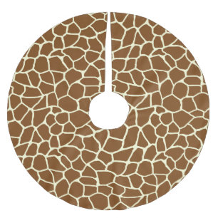 Wild Giraffe Pattern Animal Print Brushed Polyester Tree Skirt