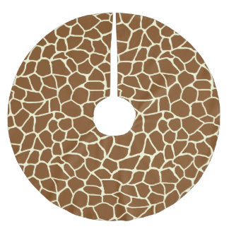 Wild Giraffe Pattern Animal Print Brushed Polyester Tree Skirt