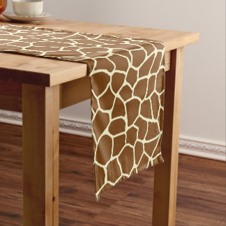 Wild Giraffe Pattern Animal Print Short Table Runner
