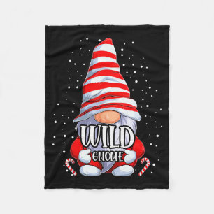 Wild Gnome Christmas Pajamas Matching Family Group Fleece Blanket