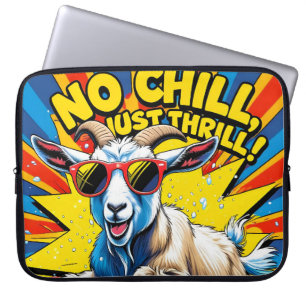 Wild Goat Summer Retro Pool Splash  Laptop Sleeve