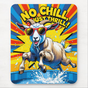 Wild Goat Summer Retro Pool Splash Mouse Mat