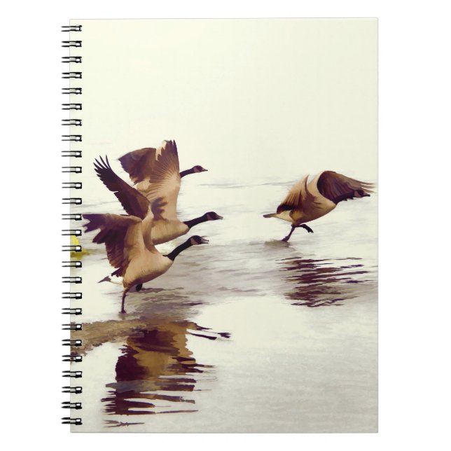 "Wild Goose Chase"   -  Running Geese Notebook (Front)