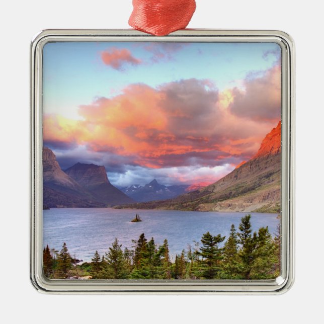 Wild Goose Island at Sunrise Metal Tree Decoration (Front)