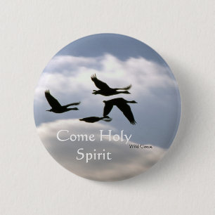 Wild Goose Photo - Come Holy Spirit 6 Cm Round Badge