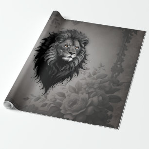 Wild Grace: striking portrait of a lion Wrapping Paper