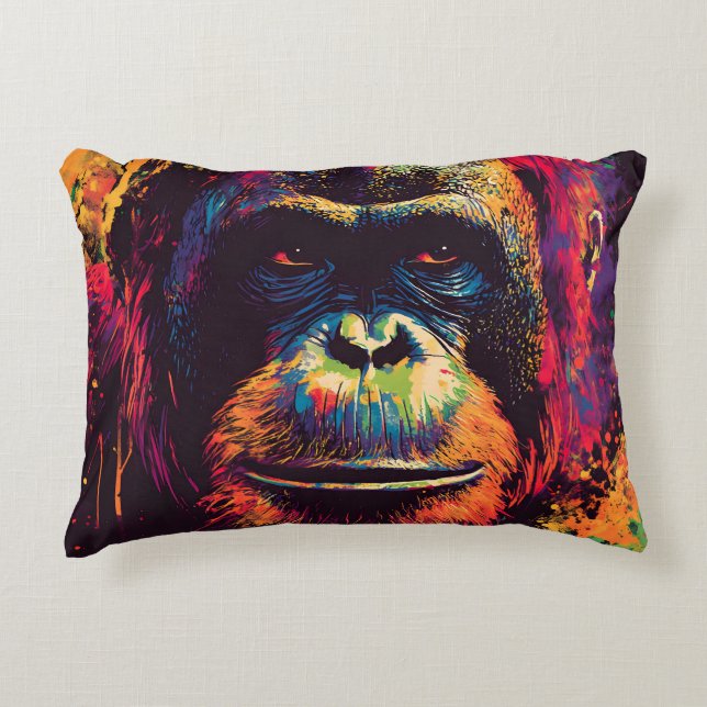 Wild Graffiti Urban Jungle Gorilla  Decorative Cushion (Front)