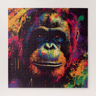 Wild Graffiti Urban Jungle Gorilla Jigsaw Puzzle