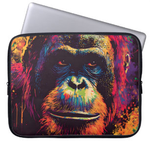 Wild Graffiti Urban Jungle Gorilla Laptop Sleeve