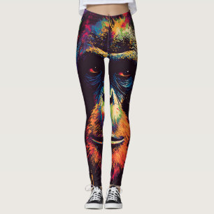 Wild Graffiti Urban Jungle Gorilla Leggings