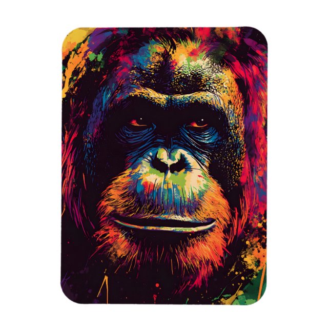 Wild Graffiti Urban Jungle Gorilla  Magnet (Vertical)