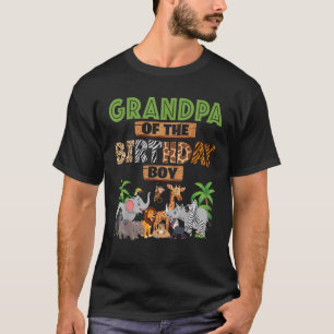 Wild Grandpa Of The Birthday Boy Zoo Safari Jungle T-Shirt