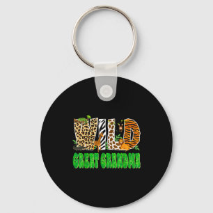 Wild Great Grandma Zoo Safari Animal Birthday Fami Key Ring