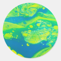 Wild Green Blue Flow Art